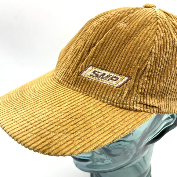 Vintage 90s SMP Brown Corduroy Skate Surf Adjustable Snap Back Dad Hat USA Made main image 10